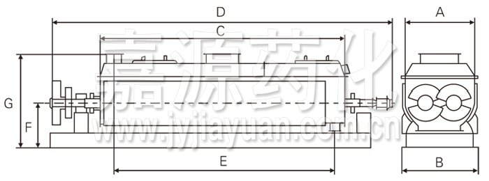 空心槳葉干燥機結(jié)構(gòu)示意圖